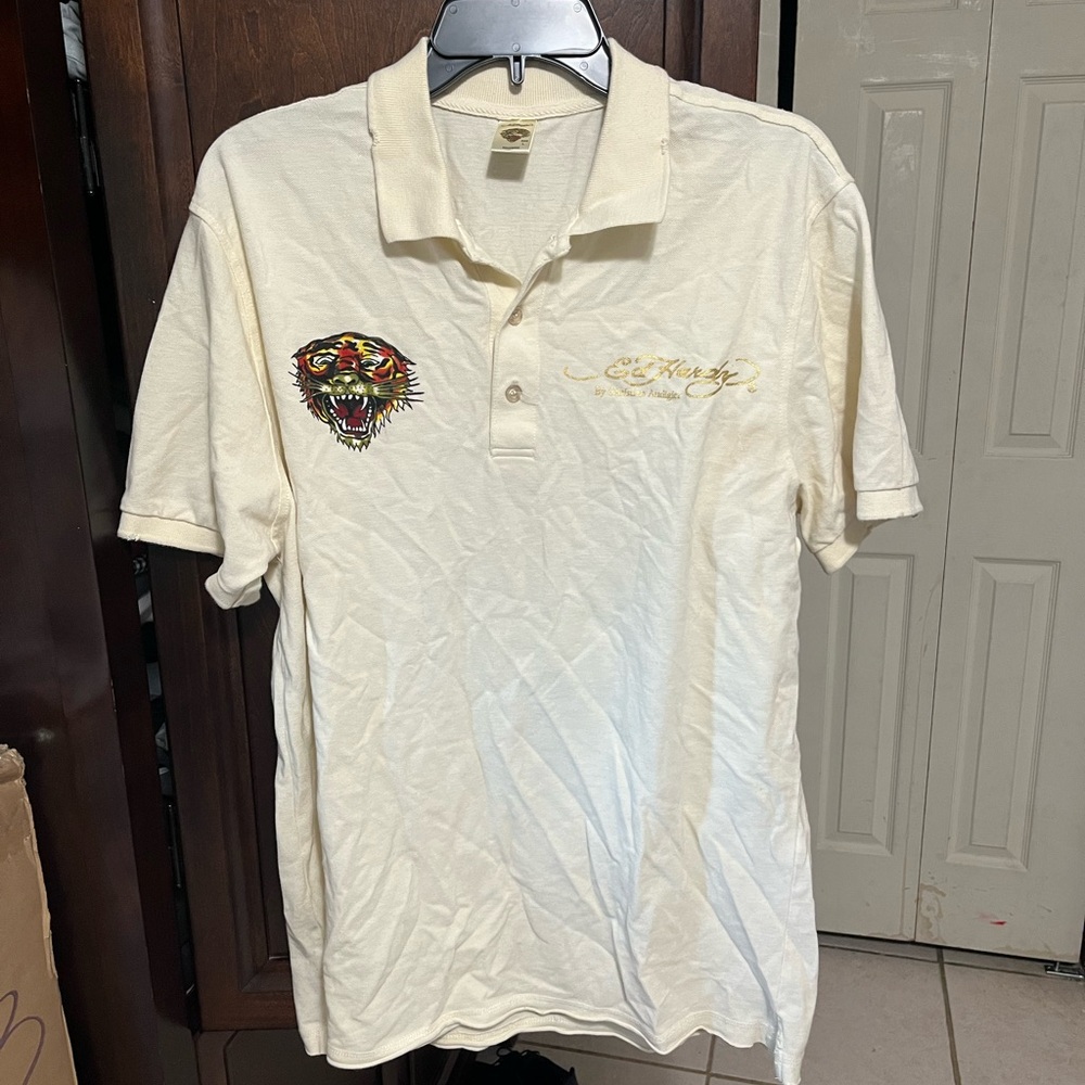 Men’s Ed Hardy Collard Shirt. Size L